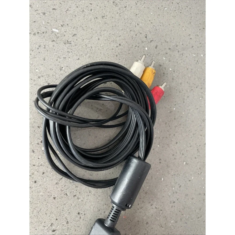 Sony Playstation AV Cable PS1 PS2 Official Audio Video A/V Composite OEM T46